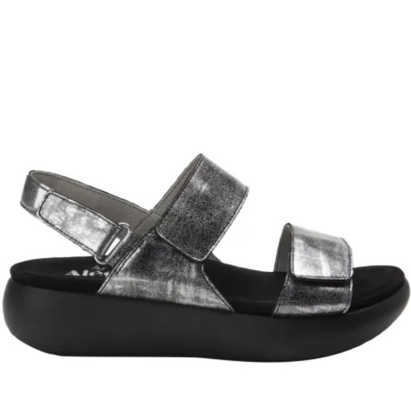 Alegria Bailee Sleek Rocker Sandal in Pewter Streak - Picture 3 of 8